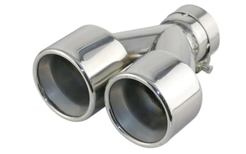 Embout d'échappement double argent 3.5 pouces pour look sportif lors de vos trajets