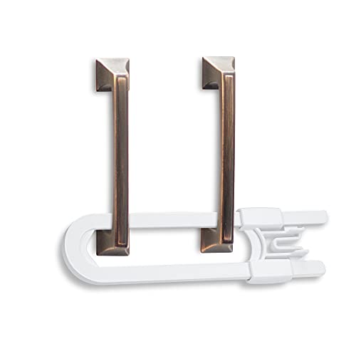 Vmaisi Baby Sliding Cabinet Locks - Adjustable U Shaped Child Safety Locks for Cabinets with Handles or Knobs, Childproof Latches for Kitchen Bathroom Storage Cupboards 4 Pack