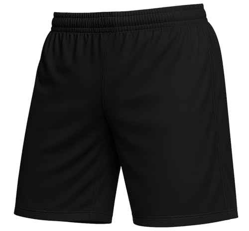 Just 4 Kicks Boy's Soccer Shorts, Black, White and Royal Blue Youth Sizes Training Soccer Shorts2