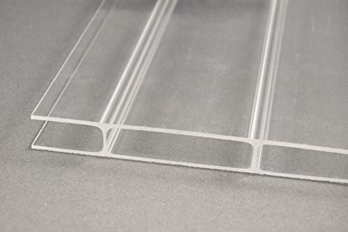 Acryl-Stegplatten 16mm, klar, 64mm Stegabstand, No Drop Beschichtung 980mm x 4000mm (B x T)