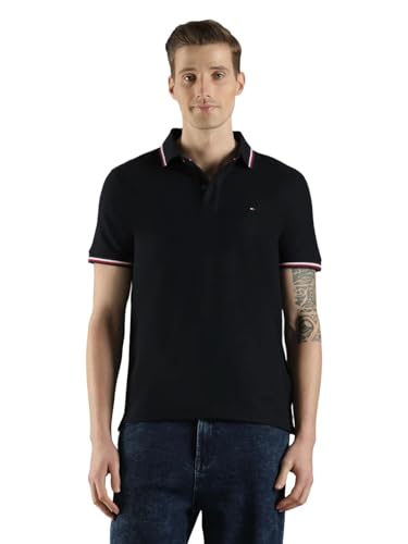 Image of Tommy Hilfiger Men Polo Cotton Regular Fit Shirt