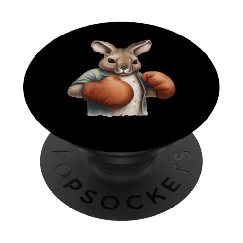 Kangaroo Wearing Boxing Gloves Australian Boxing PopSockets Swappable PopGrip
