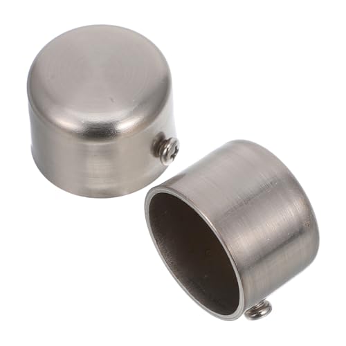 Alipis 2Pcs Decorative Window Rod Heads Silver Drapery Finials for Curtain Poles and Easy to Install for Decoration