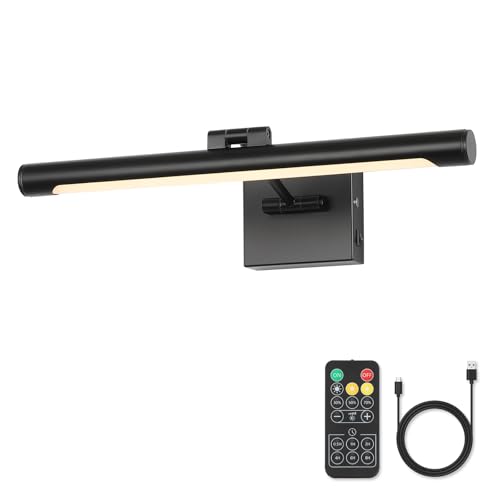 Joosenhouse Luz de imagem operada por bateria, luz de arte recarregável, luz de galeria sem fio, com