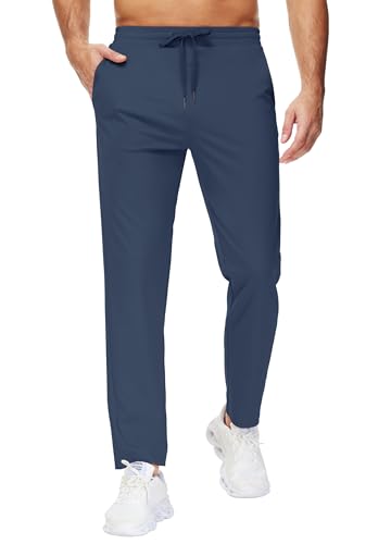 MIVEI 34' Inseam Men's Tall Sweatpants with Zipper Pockets Men Joggers Running Workout Athletic Gym Track Pants