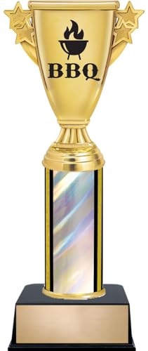 Crown Awards 11" Silver Solar Barbeque Cooking Trophy, Barbeque Cooking Award with Custom Engraving Prime