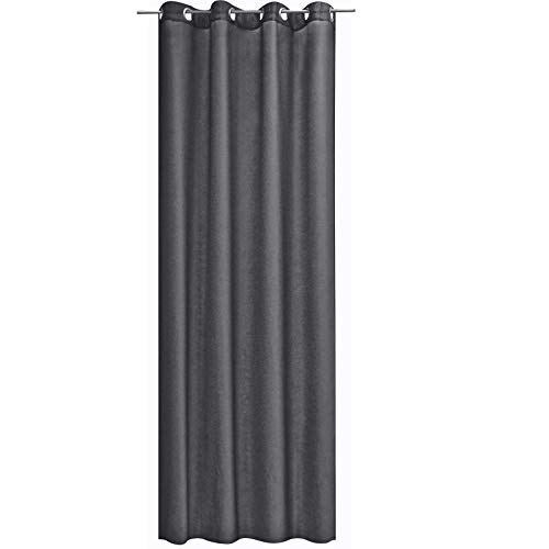 JEMIDI Cortina semiopaca con Ojales - Visillo semiopaco con Ojal de Metal - para salón Cocina Dormitorio - 300 x 245 cm / 140 x 245 cm / 140 x 175 cm