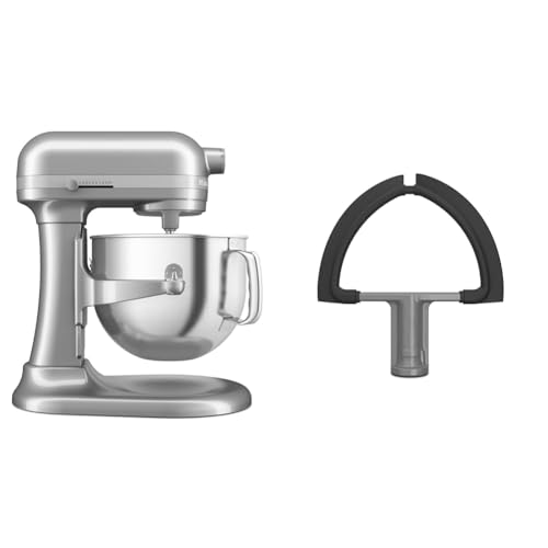 KitchenAid® 7 Quart Bowl-Lift Stand Mixer, Contour Silver & KDF7B Double Flex Edge Beater for Select Bowl-Lift Stand Mixers, Silver