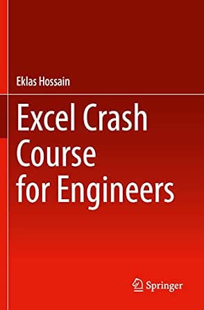 Excel Crash Course for Engineers 1st ed. 2021 Edition book cover
