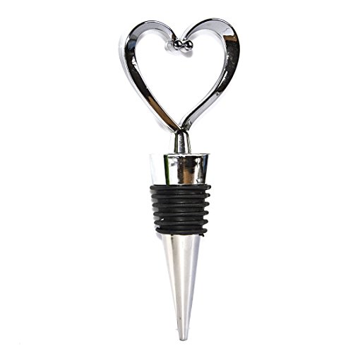 NIBESSER 1 Pc Bouchon de Bouteille en Forme de Cœur Bouchon à Vin Champagne Manuel Couvercle de vin à Vide Faveurs de Mariage Cuisine Cover