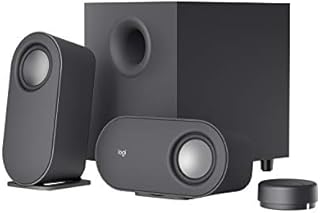 Logitech Z407 Bluetooth Computer Speakers with Subwoofer and Wireless Control, Immersive Sound, Premium Audio with Multiple Inputs, USB Speakers