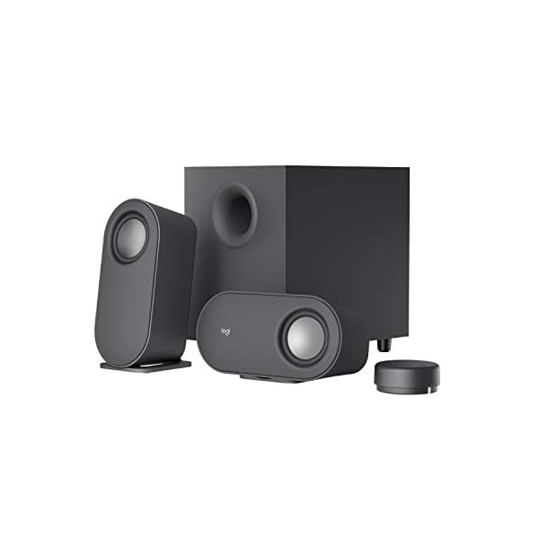 Logitech Z407 Bluetooth Computer Speakers with Subwoofer and Wireless Control, Immersive Sound, Premium Audio with Multiple Inputs, USB Speakers, Black
