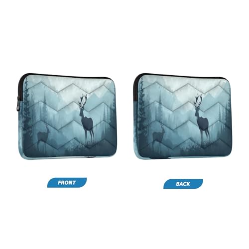 Funda para portátil de 13-14 pulgadas impermeable con diseño Forest Deer miniatura 2