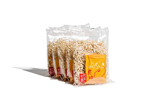 A-Sha Healthy Ramen Noodles With Original Soy Sauce - Chewy Mandarin Medium Sized Noodles, 1 Bag(5 Servings)