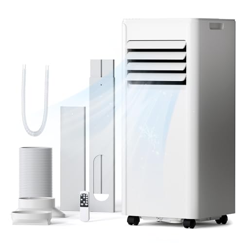 Image of 10,000 BTU Portable Air Conditioner, 4-in-1 AC Unit Cools 450 Sq.Ft, Quiet Air Conditioner with Dehumidifier & Fan, LED Display, Remote, 24H Timer, Window Kit for Bedroom Office Dorm
