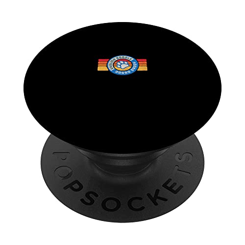 Retro English Boodle Doggo Daddy 80s Vintage Dog Dad PopSockets Swappable PopGrip, Black