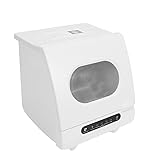 【Lavaplatos pequeños inteligentes】 El modo de secado es un diseño inteligente para lavavajillas de mesa, en el que el aire residual y el aire forzado se secan dos veces para eliminar eficazmente el vapor de agua, mantener los platos secos durante 73 horas y eliminar la humedad residual de forma más rápida, eficaz y cuidadosa. por el bien de tu salud Familia cuida