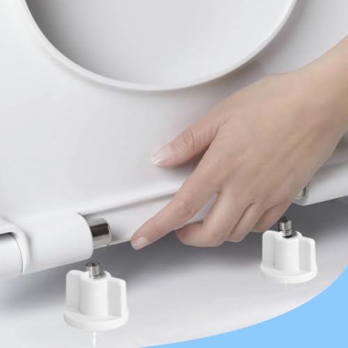 NOPKESV 6 pcs WC-Sitz Rückenmutter Unterlegscheiben Set M6 Gewinde WC-Sitz Unterseite Ersatz Toiletten Hardware Ersatz für Oben Montierte WC-Sitz Scharniere
