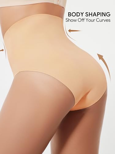 habibee Tummy Control Shapewear for Women, High Waisted Seamless Panties No Show Nylon Womens Briefs4