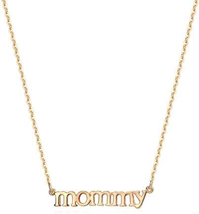 MEVECCO Gold Dainty Mom Necklace,14K 