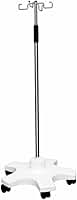 SUPORTE PARA SORO MÓVEL 5 RODÍZIOS (Branco)
