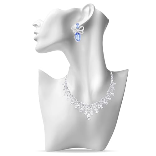 BORDEAG Présentoir à bijoux, présentoir à bijoux, collier, boucles d'oreilles et bijoux (blanc)