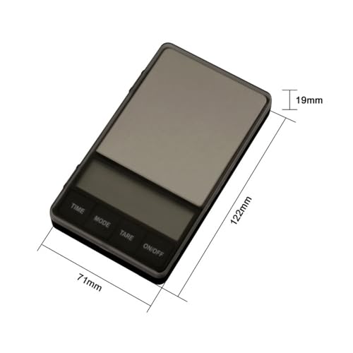 JZK Espresso Coffee Scale with Timer - Compact Digital Drip Scale, 0.1g Precision Mini Kitchen Scale, LCD Display, Max 1KG - Image 5