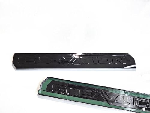 Image of Overlay Door Rear Emblem Badge Nameplate Replacement for 2019-2021+ Elevation 3PC (Gloss Black)