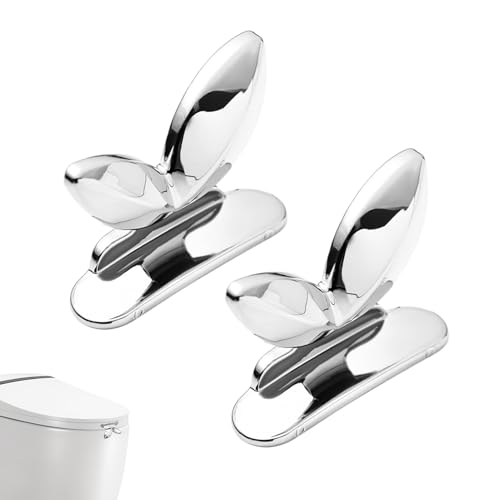 Toilet Seat Lifter Handle | Adhesive Tool Avoid Touching - Toilet Lid Lift Tool | 2 Piece for Home Bathroom Travel Hotel Public Restroom Restaurant