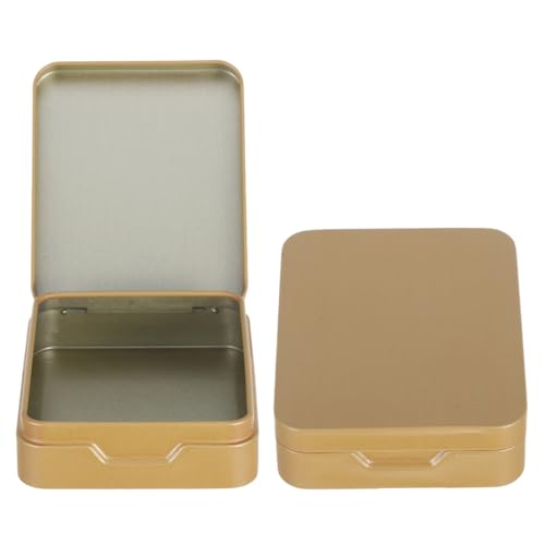 FUNNETOYU Compact Mini Tea Tin Storage Box with Sealed Flip-Top Lid for Snacks, Candy, and Travel - 3.74X2.95X0.98In
