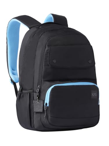 Image of Wildcraft Wiki 28 Backpack For Boys & Girls | 18 Inch- 28 Ltr and Two Compartments with Padded Shoulders, Bottle Holder, Key Chain | Best for Books,Stationery,Lunch Box & Essentials