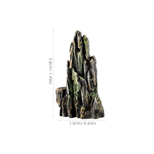 Image of Amosfun 8pcs Resin Mountain Rockery Mini Landscape Garden Bonsai Ornaments Aquarium Decoration Rocks 1.49x0.62 Inches
