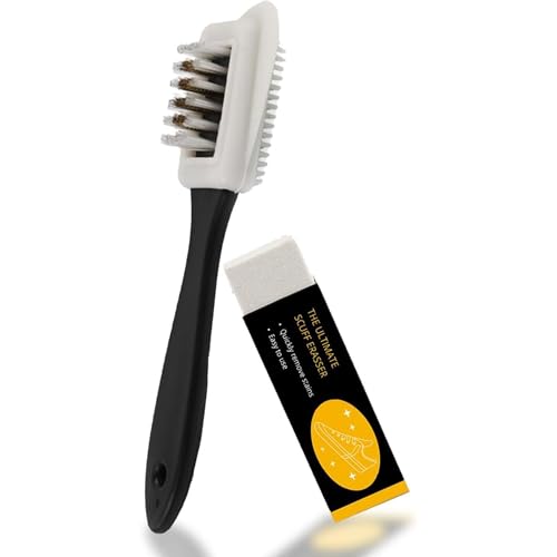Kit De Nettoyage pour Chaussures en Daim Innovaland avec Brosse Double Face Et Gomme À Éraflures – Nettoyant pour Semelles, Tiges Et Marques De Semelles...