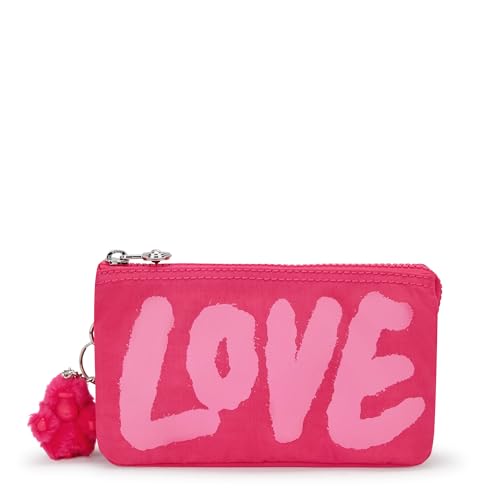 Kipling Creativity Grande pochette d'amour zippée à triple compartiment bleu marine