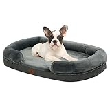 Yiruka Dog Beds for Medium Dogs, Washable Dog Bed with Removable Cover, Orthopedic Dog Bed with Egg-