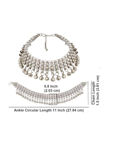 Image of Efulgenz Indian Anklets Bridal Payal Ghungroo Jhanjara Bells Ankle Bracelet