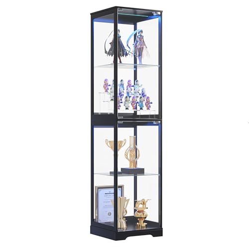 Glass Display Cabinet with Lights and Sensor