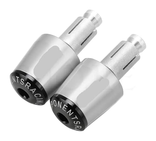 Motorrad Lenker Endkappen Für Suzuki Für VSTROM1050 Für V&Strom 1050 2020 2021 Motorräder Lenkergriffe Kappe GewichtsteileAnti Vibrationssteckerenden Lenkerende(Sliver Black)