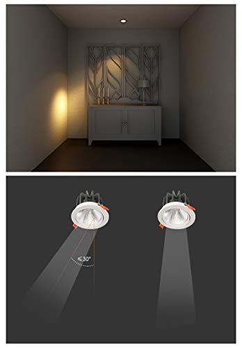 Lampe d'accent encastré LED 3W basse consommation mat