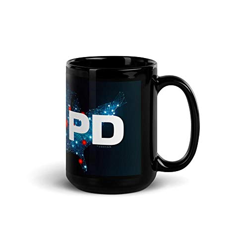 Live PD Map 15 oz Black Mug - As Seen on Live PD