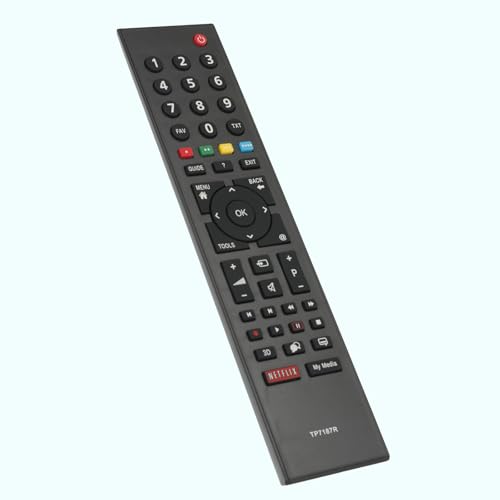 AULCMEET Ersatz-Fernbedienung TP7187 TP7187R für Grundig LCD TV bl 40 vle 6220 BH 32 vle 7321