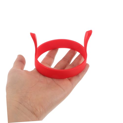 KAILIKETIY 5個 丸型煎蛋圈 ハンドル付き ノンスティック耐熱シリコン製 目玉焼き パンケーキ オムレツ用調理モールド キッチン ランダムカラー