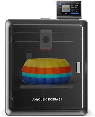 ANYCUBIC Kobra S1 Impresora 3D,600mm/s Impresoras 3D Multicolor de Alta Velocidad con LeviQ 3.0 Nivelación,320℃ Hotend Completo de Metal,Estructura CoreXY Cerrada para Novatos y Expertos,250*250*250mm