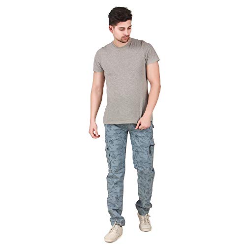 Image of MOUNTAIN COLOURS Men Cotton Printed Trackpant (MC 3374)