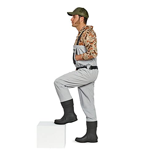 Orvis Clearwater Bootfoot Fly Fishing Waders - Modern Fit Chest Waders With Vulcanized Neoprene Felt Sole Wading Boots, Stone - Large / 11 #TOP2