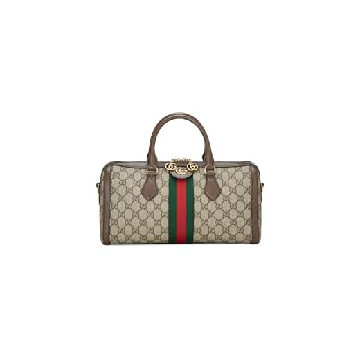 What Goes Around Comes Around Women's Pre-Loved Gucci Brown Coated Canvas Ophidia Top Handbag, Brown, One Size