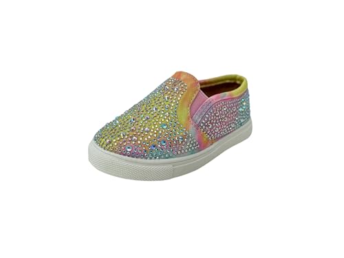 Toddler/Baby Girls Rhinestone Flat Slip On Sneakers