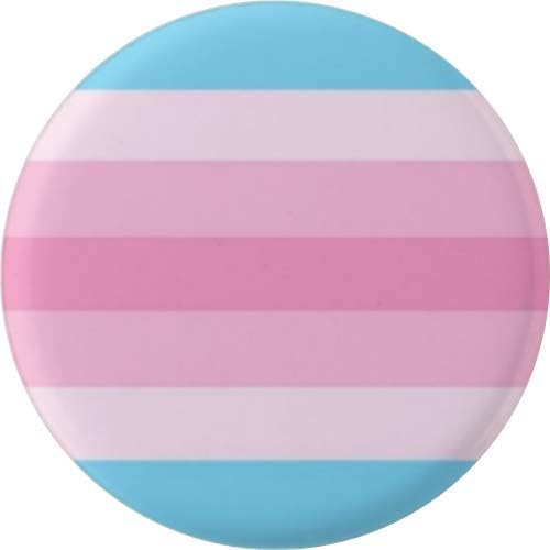 Transfeminine Trans Woman Man Pride Flag Pin 2.25” Round Circle Shape Metal Button Pin Badge Pinback 2.25 inch Pin 57 mm 5.7 cm - Image 2