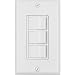 Baomain Triple Rocker Combination Switch 15 Amp, 120 Volt, 3 Individual Switches, Commercial Grade, with Ground Screw, White with Wall Cover UL & CUL