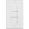 BAOMAIN 3 Switch Light Switch with Wall Plate, Triple Rocker Combination Wall Switch, 15A 120V Single Pole Electrical Light Switches, UL & CUL Certified, White